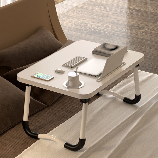 Modern Curved Writing Desk Folding Manufactured Wood Desk with Sled Base Clearhalo 'furn' 'furn_office_desk' 'Furniture' 'furniture_office_desk' 'Office Desks' 'Office Furniture' 'office_desk' 4960787