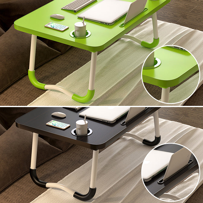 Modern Curved Writing Desk Folding Manufactured Wood Desk with Sled Base Clearhalo 'furn' 'furn_office_desk' 'Furniture' 'furniture_office_desk' 'Office Desks' 'Office Furniture' 'office_desk' 4960793