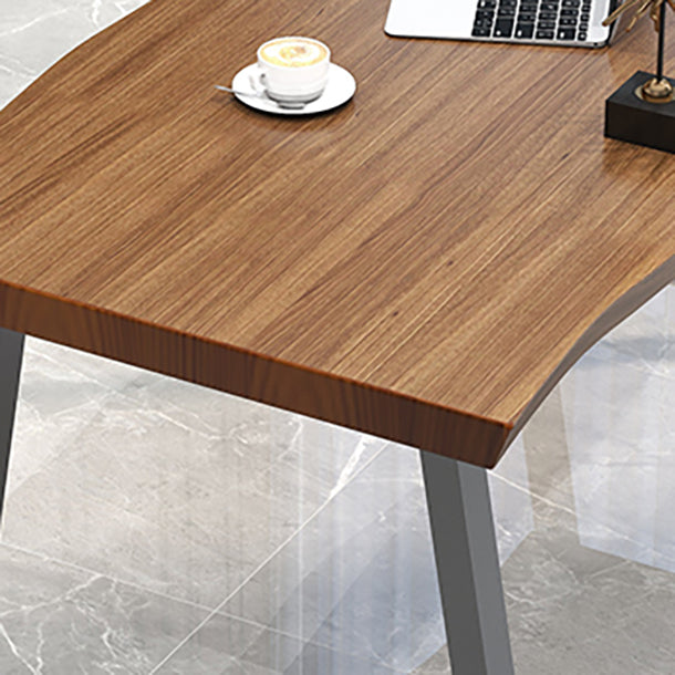 Contemporary Style Office Desk Solid Wood Brown Meeting Writing Desk Clearhalo 'furn' 'furn_office_desk' 'Furniture' 'furniture_office_desk' 'Office Desks' 'Office Furniture' 'office_desk' 4960808