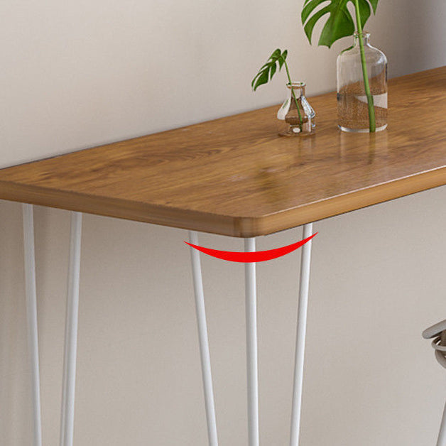 Industrial Style Rectangle Wood Top Counter Table 42-inch Height Bar Table Clearhalo 'Bar Furniture' 'Bar Tables' 'bar_tables' 'furn' 'furn_bar_tables' 'Furniture' 'furniture_bar_tables' 'Kitchen & Dining Furniture' 4960831