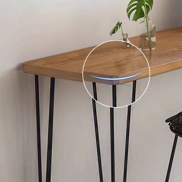 Industrial Style Rectangle Wood Top Counter Table 42-inch Height Bar Table Clearhalo 'Bar Furniture' 'Bar Tables' 'bar_tables' 'furn' 'furn_bar_tables' 'Furniture' 'furniture_bar_tables' 'Kitchen & Dining Furniture' 4960833