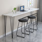 Industrial Style Rectangle Wood Top Counter Table 42-inch Height Bar Table Black White Clearhalo 'Bar Furniture' 'Bar Tables' 'bar_tables' 'furn' 'furn_bar_tables' 'Furniture' 'furniture_bar_tables' 'Kitchen & Dining Furniture' 4960836