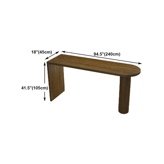 Pine Wood Bar Dining Table Modern Bar Table with Double Pedestal for Dining Room Clearhalo 'Bar Furniture' 'Bar Tables' 'bar_tables' 'furn' 'furn_bar_tables' 'Furniture' 'furniture_bar_tables' 'Kitchen & Dining Furniture' 4960879