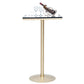 Stone Bar Dining Table Glam Round /Square Bar Table with Pedestal for Dining Room Clearhalo 'Bar Furniture' 'Bar Tables' 'bar_tables' 'furn' 'furn_bar_tables' 'Furniture' 'furniture_bar_tables' 'Kitchen & Dining Furniture' 4960881