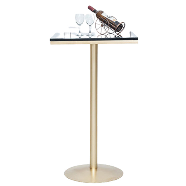 Stone Bar Dining Table Glam Round /Square Bar Table with Pedestal for Dining Room Clearhalo 'Bar Furniture' 'Bar Tables' 'bar_tables' 'furn' 'furn_bar_tables' 'Furniture' 'furniture_bar_tables' 'Kitchen & Dining Furniture' 4960881
