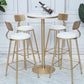 Stone Bar Dining Table Glam Round /Square Bar Table with Pedestal for Dining Room Clearhalo 'Bar Furniture' 'Bar Tables' 'bar_tables' 'furn' 'furn_bar_tables' 'Furniture' 'furniture_bar_tables' 'Kitchen & Dining Furniture' 4960882