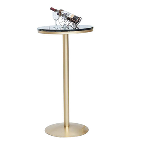 Stone Bar Dining Table Glam Round /Square Bar Table with Pedestal for Dining Room Clearhalo 'Bar Furniture' 'Bar Tables' 'bar_tables' 'furn' 'furn_bar_tables' 'Furniture' 'furniture_bar_tables' 'Kitchen & Dining Furniture' 4960885