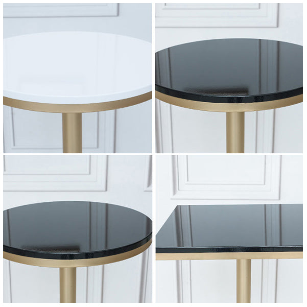 Stone Bar Dining Table Glam Round /Square Bar Table with Pedestal for Dining Room Clearhalo 'Bar Furniture' 'Bar Tables' 'bar_tables' 'furn' 'furn_bar_tables' 'Furniture' 'furniture_bar_tables' 'Kitchen & Dining Furniture' 4960886