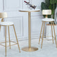 Stone Bar Dining Table Glam Round /Square Bar Table with Pedestal for Dining Room Clearhalo 'Bar Furniture' 'Bar Tables' 'bar_tables' 'furn' 'furn_bar_tables' 'Furniture' 'furniture_bar_tables' 'Kitchen & Dining Furniture' 4960892