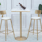 Stone Bar Dining Table Glam Round /Square Bar Table with Pedestal for Dining Room Clearhalo 'Bar Furniture' 'Bar Tables' 'bar_tables' 'furn' 'furn_bar_tables' 'Furniture' 'furniture_bar_tables' 'Kitchen & Dining Furniture' 4960894