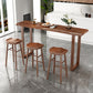 Wood Bar Dining Table Modern Bar Table with Sled Base for Milk Tea Shop 86.6"L x 15.7"W x 41.3"H Without Chairs Clearhalo 'Bar Furniture' 'Bar Tables' 'bar_tables' 'furn' 'furn_bar_tables' 'Furniture' 'furniture_bar_tables' 'Kitchen & Dining Furniture' 4960949