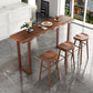 Wood Bar Dining Table Modern Bar Table with Sled Base for Milk Tea Shop 78.7"L x 15.7"W x 41.3"H Without Chairs Clearhalo 'Bar Furniture' 'Bar Tables' 'bar_tables' 'furn' 'furn_bar_tables' 'Furniture' 'furniture_bar_tables' 'Kitchen & Dining Furniture' 4960950