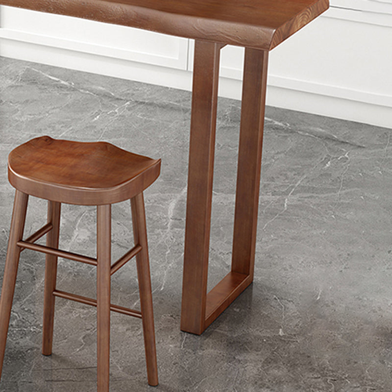 Wood Bar Dining Table Modern Bar Table with Sled Base for Milk Tea Shop Clearhalo 'Bar Furniture' 'Bar Tables' 'bar_tables' 'furn' 'furn_bar_tables' 'Furniture' 'furniture_bar_tables' 'Kitchen & Dining Furniture' 4960957