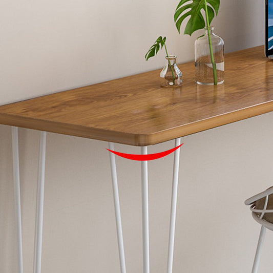 Wood Bar Dining Table Modern Rectangle Bar Table with 4 Legs Base for Dining Room Kitchen Clearhalo 'Bar Furniture' 'Bar Tables' 'bar_tables' 'furn' 'furn_bar_tables' 'Furniture' 'furniture_bar_tables' 'Kitchen & Dining Furniture' 4960990