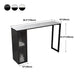 Industrial Style Bar Table Stone Top 42-inch Height Pub Table with Glass Door Clearhalo 'Bar Furniture' 'Bar Tables' 'bar_tables' 'furn' 'furn_bar_tables' 'Furniture' 'furniture_bar_tables' 'Kitchen & Dining Furniture' 4961073