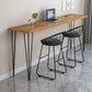 Wood Bar Dining Table Modern Rectangle Bar Table with 4 Legs Base for Dining Room 47.2"L x 15.7"W x 39.4"H Natural Without Chairs Clearhalo 'Bar Furniture' 'Bar Tables' 'bar_tables' 'furn' 'furn_bar_tables' 'Furniture' 'furniture_bar_tables' 'Kitchen & Dining Furniture' 4961098