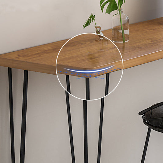 Wood Bar Dining Table Modern Rectangle Bar Table with 4 Legs Base for Dining Room Clearhalo 'Bar Furniture' 'Bar Tables' 'bar_tables' 'furn' 'furn_bar_tables' 'Furniture' 'furniture_bar_tables' 'Kitchen & Dining Furniture' 4961100