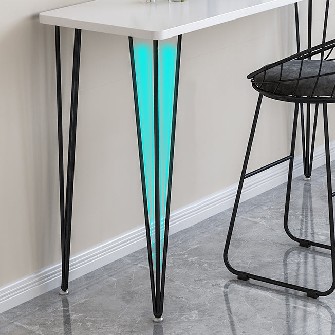 Wood Bar Dining Table Modern Rectangle Bar Table with 4 Legs Base for Dining Room Clearhalo 'Bar Furniture' 'Bar Tables' 'bar_tables' 'furn' 'furn_bar_tables' 'Furniture' 'furniture_bar_tables' 'Kitchen & Dining Furniture' 4961104
