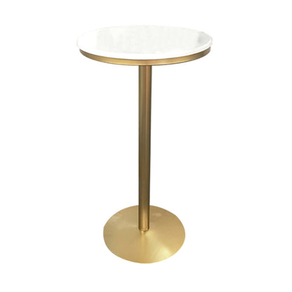 Stone Bar Dining Table Glam Round Bar Table with Pedestal for Dining Room Manufactured Wood Round Clearhalo 'Bar Furniture' 'Bar Tables' 'bar_tables' 'furn' 'furn_bar_tables' 'Furniture' 'furniture_bar_tables' 'Kitchen & Dining Furniture' 4961143