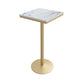 Stone Bar Dining Table Glam Round Bar Table with Pedestal for Dining Room Faux Marble Square Clearhalo 'Bar Furniture' 'Bar Tables' 'bar_tables' 'furn' 'furn_bar_tables' 'Furniture' 'furniture_bar_tables' 'Kitchen & Dining Furniture' 4961147