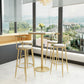 Stone Bar Dining Table Glam Round Bar Table with Pedestal for Dining Room Clearhalo 'Bar Furniture' 'Bar Tables' 'bar_tables' 'furn' 'furn_bar_tables' 'Furniture' 'furniture_bar_tables' 'Kitchen & Dining Furniture' 4961149