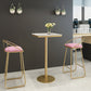 Stone Bar Dining Table Glam Round Bar Table with Pedestal for Dining Room Clearhalo 'Bar Furniture' 'Bar Tables' 'bar_tables' 'furn' 'furn_bar_tables' 'Furniture' 'furniture_bar_tables' 'Kitchen & Dining Furniture' 4961151