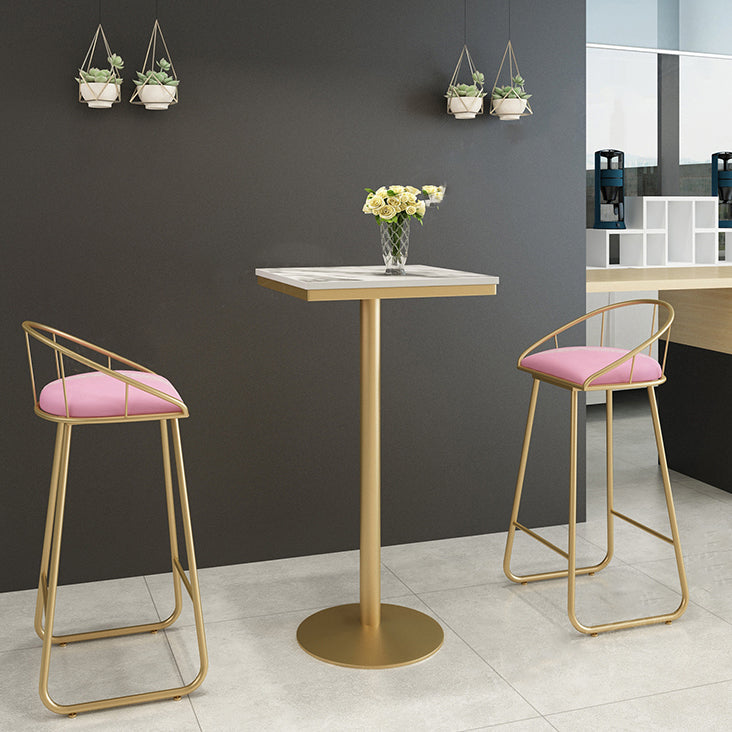 Stone Bar Dining Table Glam Round Bar Table with Pedestal for Dining Room Clearhalo 'Bar Furniture' 'Bar Tables' 'bar_tables' 'furn' 'furn_bar_tables' 'Furniture' 'furniture_bar_tables' 'Kitchen & Dining Furniture' 4961151