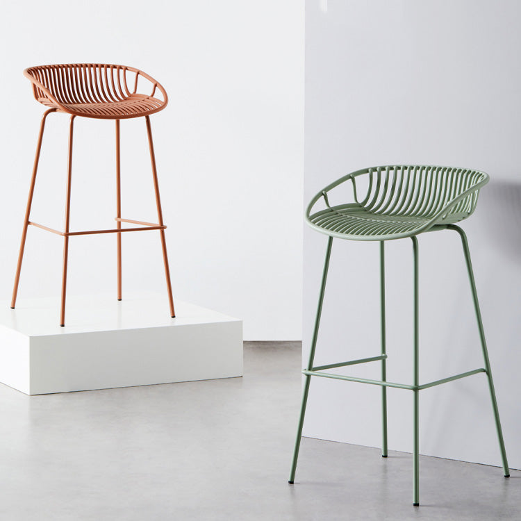 Modern Style Bar-stool Metal Counter Bar Stool with Metal Legs for Kitchen Clearhalo 'Bar Furniture' 'Bar Stools' 'bar_stools' 'furn' 'furn_bar_stools' 'Furniture' 'furniture_bar_stools' 'Kitchen & Dining Furniture' 4961252