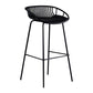 Modern Style Bar-stool Metal Counter Bar Stool with Metal Legs for Kitchen Black 1 Piece Bar Stool (28" H) Clearhalo 'Bar Furniture' 'Bar Stools' 'bar_stools' 'furn' 'furn_bar_stools' 'Furniture' 'furniture_bar_stools' 'Kitchen & Dining Furniture' 4961253