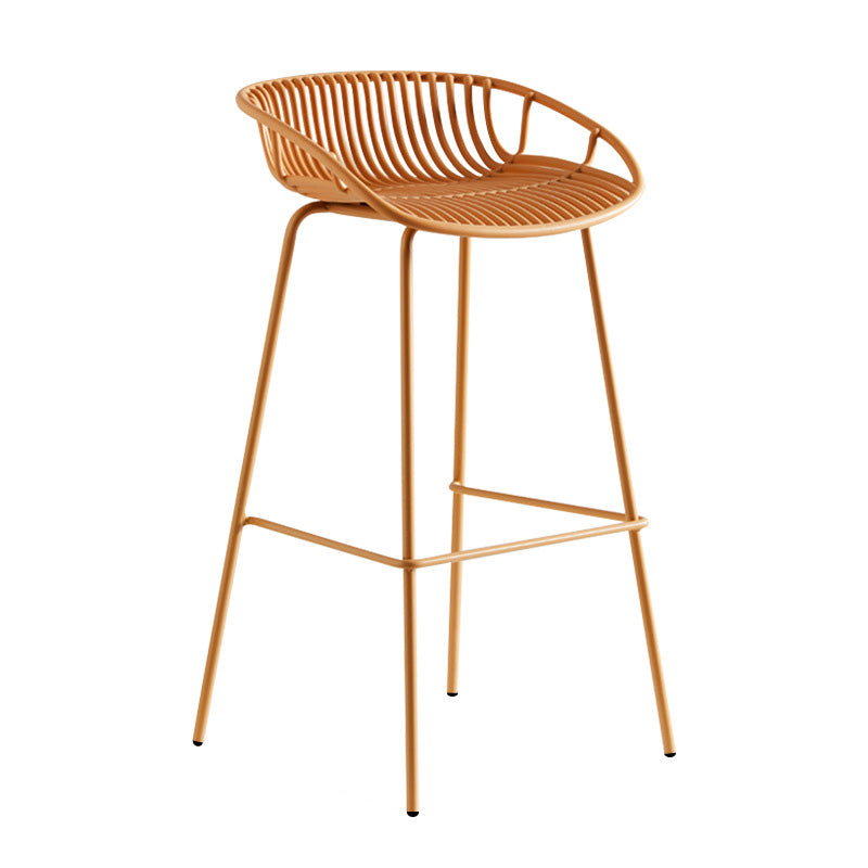 Modern Style Bar-stool Metal Counter Bar Stool with Metal Legs for Kitchen Ginger 1 Piece Counter Stool(26"H) Clearhalo 'Bar Furniture' 'Bar Stools' 'bar_stools' 'furn' 'furn_bar_stools' 'Furniture' 'furniture_bar_stools' 'Kitchen & Dining Furniture' 4961256