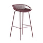 Modern Style Bar-stool Metal Counter Bar Stool with Metal Legs for Kitchen Purple 1 Piece Counter Stool (23.5"H) Clearhalo 'Bar Furniture' 'Bar Stools' 'bar_stools' 'furn' 'furn_bar_stools' 'Furniture' 'furniture_bar_stools' 'Kitchen & Dining Furniture' 4961265