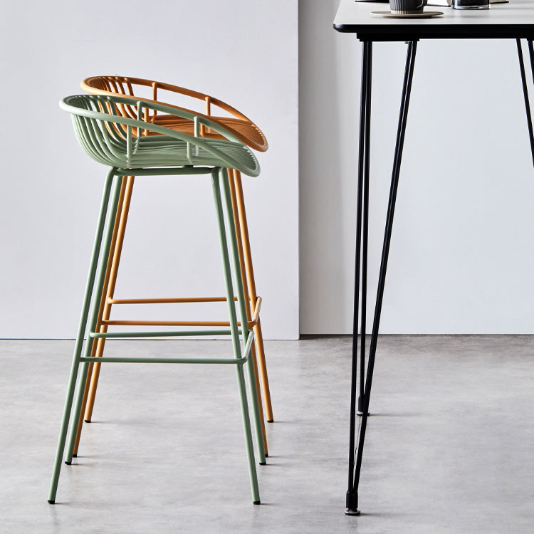 Modern Style Bar-stool Metal Counter Bar Stool with Metal Legs for Kitchen Clearhalo 'Bar Furniture' 'Bar Stools' 'bar_stools' 'furn' 'furn_bar_stools' 'Furniture' 'furniture_bar_stools' 'Kitchen & Dining Furniture' 4961269