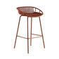 Modern Style Bar-stool Metal Counter Bar Stool with Metal Legs for Kitchen Orange 1 Piece Counter Stool (23.5"H) Clearhalo 'Bar Furniture' 'Bar Stools' 'bar_stools' 'furn' 'furn_bar_stools' 'Furniture' 'furniture_bar_stools' 'Kitchen & Dining Furniture' 4961270
