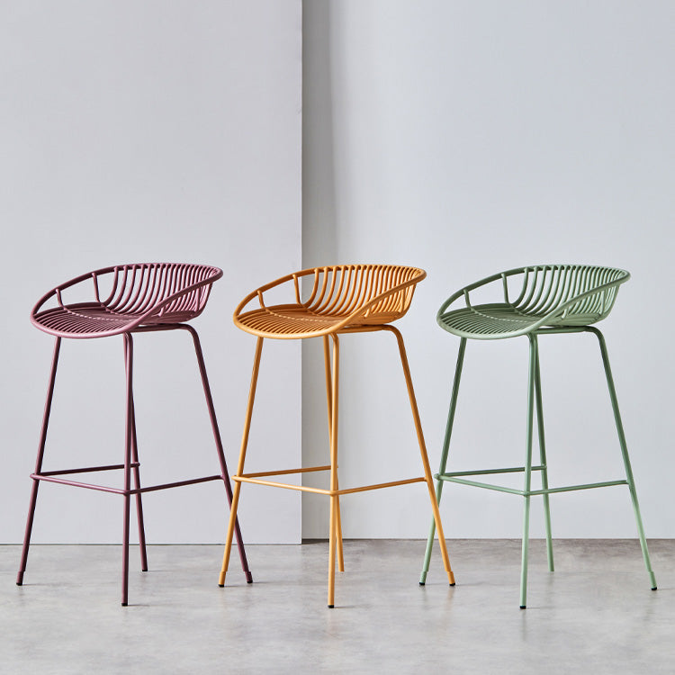 Modern Style Bar-stool Metal Counter Bar Stool with Metal Legs for Kitchen Clearhalo 'Bar Furniture' 'Bar Stools' 'bar_stools' 'furn' 'furn_bar_stools' 'Furniture' 'furniture_bar_stools' 'Kitchen & Dining Furniture' 4961271