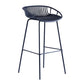 Modern Style Bar-stool Metal Counter Bar Stool with Metal Legs for Kitchen Gray Blue 1 Piece Bar Stool (28" H) Clearhalo 'Bar Furniture' 'Bar Stools' 'bar_stools' 'furn' 'furn_bar_stools' 'Furniture' 'furniture_bar_stools' 'Kitchen & Dining Furniture' 4961272