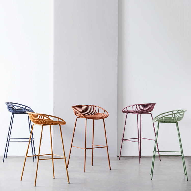 Modern Style Bar-stool Metal Counter Bar Stool with Metal Legs for Kitchen Clearhalo 'Bar Furniture' 'Bar Stools' 'bar_stools' 'furn' 'furn_bar_stools' 'Furniture' 'furniture_bar_stools' 'Kitchen & Dining Furniture' 4961273