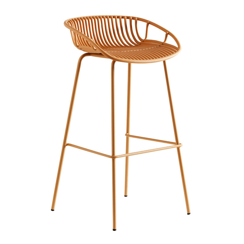 Modern Style Bar-stool Metal Counter Bar Stool with Metal Legs for Kitchen Ginger 1 Piece Bar Stool (28" H) Clearhalo 'Bar Furniture' 'Bar Stools' 'bar_stools' 'furn' 'furn_bar_stools' 'Furniture' 'furniture_bar_stools' 'Kitchen & Dining Furniture' 4961279