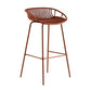 Modern Style Bar-stool Metal Counter Bar Stool with Metal Legs for Kitchen Orange 1 Piece Counter Stool(26"H) Clearhalo 'Bar Furniture' 'Bar Stools' 'bar_stools' 'furn' 'furn_bar_stools' 'Furniture' 'furniture_bar_stools' 'Kitchen & Dining Furniture' 4961280
