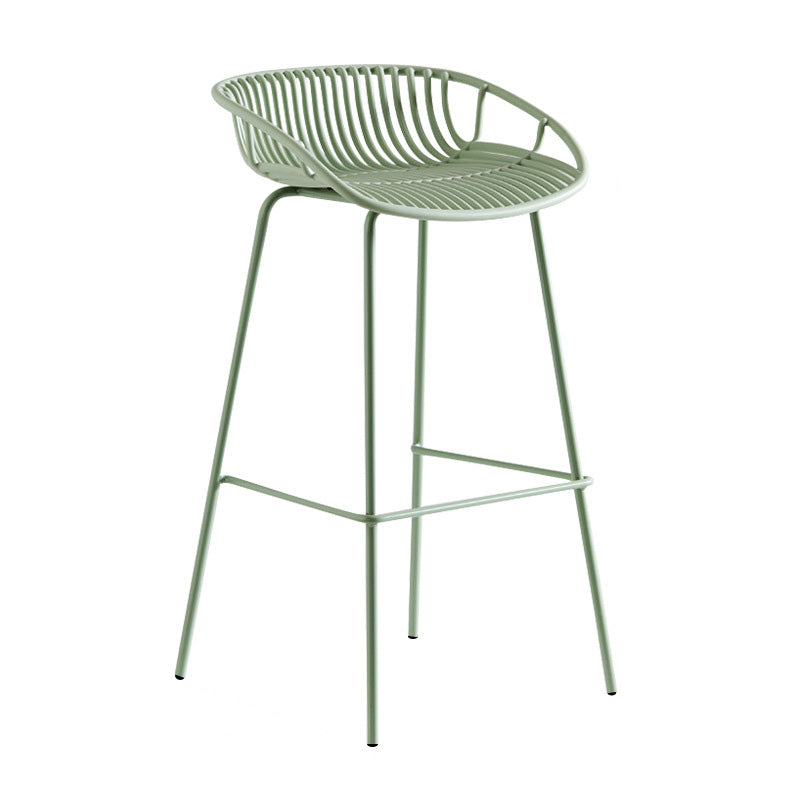Modern Style Bar-stool Metal Counter Bar Stool with Metal Legs for Kitchen Green 1 Piece Counter Stool(26"H) Clearhalo 'Bar Furniture' 'Bar Stools' 'bar_stools' 'furn' 'furn_bar_stools' 'Furniture' 'furniture_bar_stools' 'Kitchen & Dining Furniture' 4961282