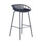 Modern Style Bar-stool Metal Counter Bar Stool with Metal Legs for Kitchen Gray Blue 1 Piece Counter Stool (23.5"H) Clearhalo 'Bar Furniture' 'Bar Stools' 'bar_stools' 'furn' 'furn_bar_stools' 'Furniture' 'furniture_bar_stools' 'Kitchen & Dining Furniture' 4961283