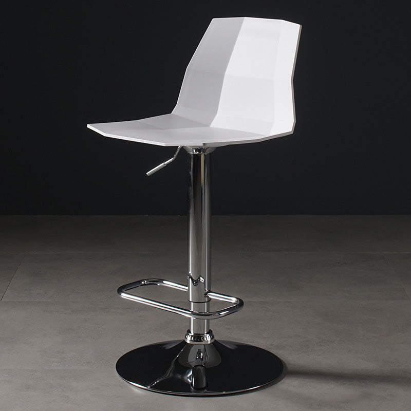 Modern Liftable Bar-stool Plastic Counter Bar Stool with Metal Legs White 1 Piece Clearhalo 'Bar Furniture' 'Bar Stools' 'bar_stools' 'furn' 'furn_bar_stools' 'Furniture' 'furniture_bar_stools' 'Kitchen & Dining Furniture' 4961295