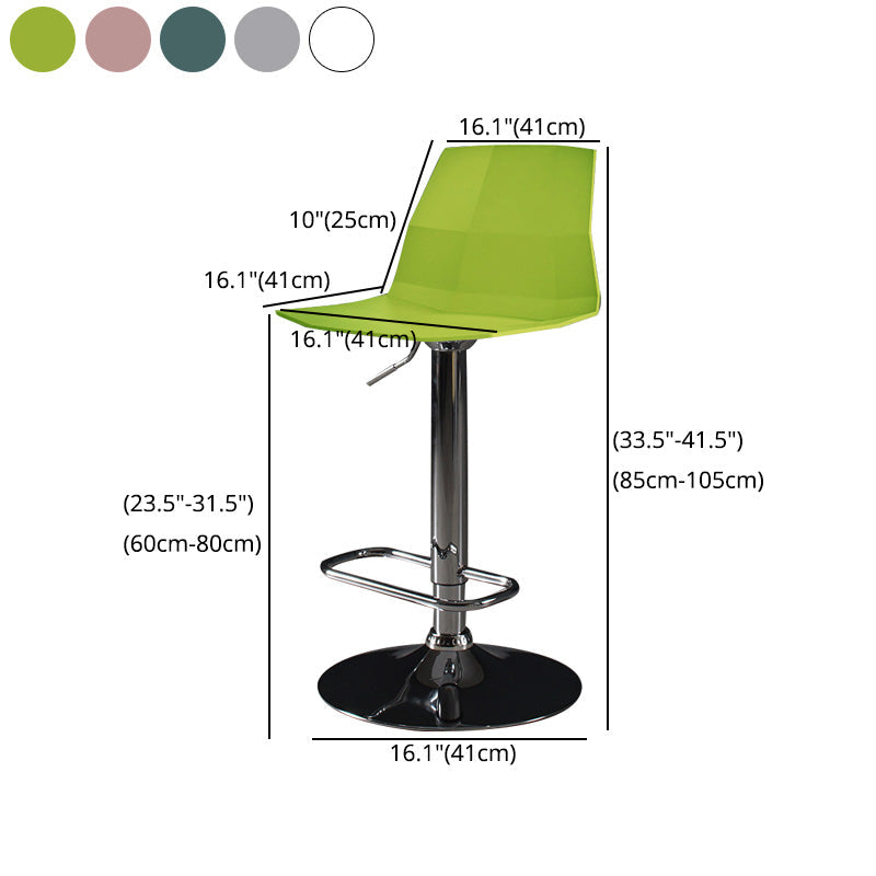 Modern Liftable Bar-stool Plastic Counter Bar Stool with Metal Legs Clearhalo 'Bar Furniture' 'Bar Stools' 'bar_stools' 'furn' 'furn_bar_stools' 'Furniture' 'furniture_bar_stools' 'Kitchen & Dining Furniture' 4961305