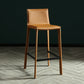 Modern Style Bar-stool Leather Counter Bar Stool with Metal Legs for Kitchen Orange 1 Piece Clearhalo 'Bar Furniture' 'Bar Stools' 'bar_stools' 'furn' 'furn_bar_stools' 'Furniture' 'furniture_bar_stools' 'Kitchen & Dining Furniture' 4961315