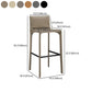 Modern Style Bar-stool Leather Counter Bar Stool with Metal Legs for Kitchen Clearhalo 'Bar Furniture' 'Bar Stools' 'bar_stools' 'furn' 'furn_bar_stools' 'Furniture' 'furniture_bar_stools' 'Kitchen & Dining Furniture' 4961326