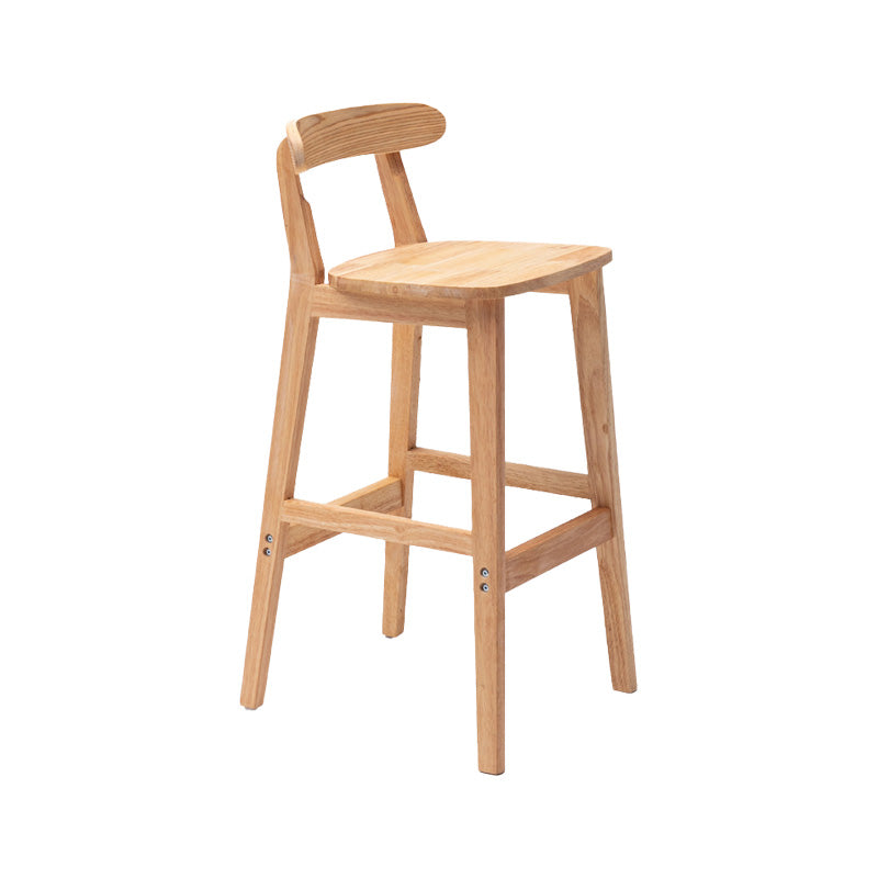 Scandinavian Milk Tea Shop Rubberwood Stool Matte Finish Upholstered Bar Stools Wood 1 Piece Clearhalo 'Bar Furniture' 'Bar Stools' 'bar_stools' 'furn' 'furn_bar_stools' 'Furniture' 'furniture_bar_stools' 'Kitchen & Dining Furniture' 4961439
