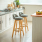 Modern Rubberwood Indoor Stool Matte Finish Upholstered Bar Stools Clearhalo 'Bar Furniture' 'Bar Stools' 'bar_stools' 'furn' 'furn_bar_stools' 'Furniture' 'furniture_bar_stools' 'Kitchen & Dining Furniture' 4961454