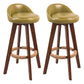 Modern Rubberwood Indoor Stool Matte Finish Upholstered Bar Stools Fruit Green 2 Piece Set Clearhalo 'Bar Furniture' 'Bar Stools' 'bar_stools' 'furn' 'furn_bar_stools' 'Furniture' 'furniture_bar_stools' 'Kitchen & Dining Furniture' 4961457
