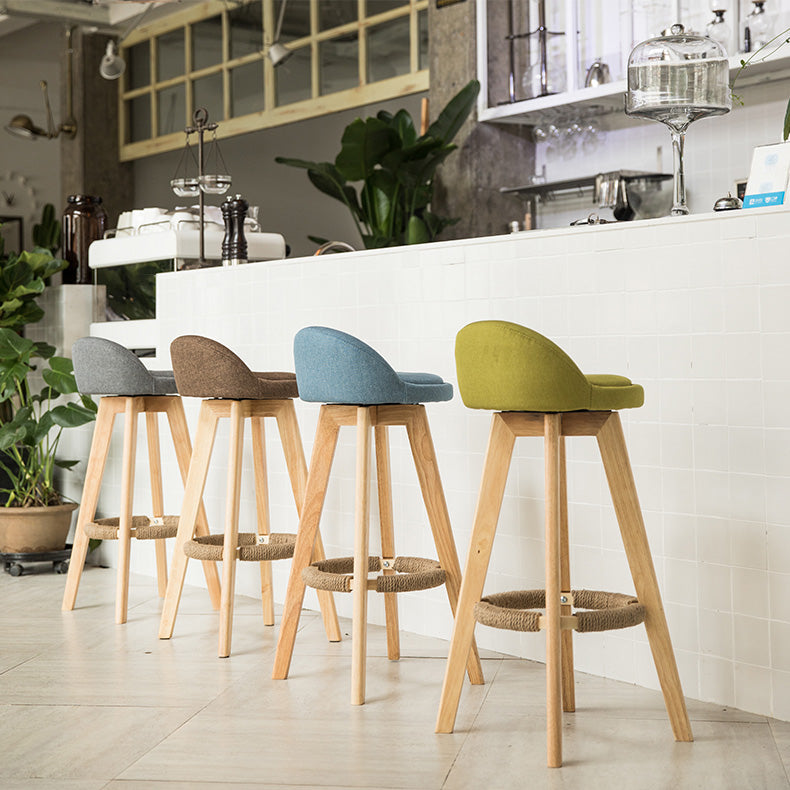 Modern Rubberwood Indoor Stool Matte Finish Upholstered Bar Stools Clearhalo 'Bar Furniture' 'Bar Stools' 'bar_stools' 'furn' 'furn_bar_stools' 'Furniture' 'furniture_bar_stools' 'Kitchen & Dining Furniture' 4961459
