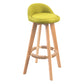 Modern Rubberwood Indoor Stool Matte Finish Upholstered Bar Stools Light Green 1 Piece Clearhalo 'Bar Furniture' 'Bar Stools' 'bar_stools' 'furn' 'furn_bar_stools' 'Furniture' 'furniture_bar_stools' 'Kitchen & Dining Furniture' 4961461