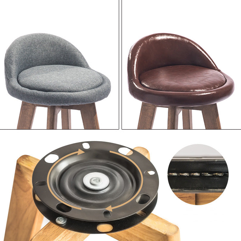 Modern Rubberwood Indoor Stool Matte Finish Upholstered Bar Stools Clearhalo 'Bar Furniture' 'Bar Stools' 'bar_stools' 'furn' 'furn_bar_stools' 'Furniture' 'furniture_bar_stools' 'Kitchen & Dining Furniture' 4961466